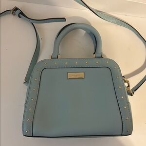 Kate Spade Blue Satchel with Gold Accents